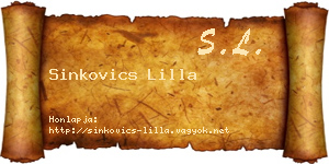 Sinkovics Lilla névjegykártya