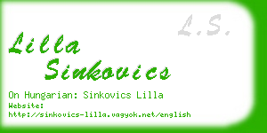 lilla sinkovics business card